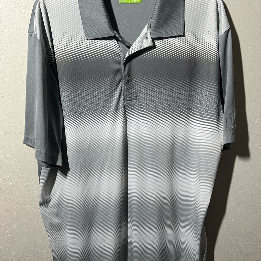 Men's Gray PGA Tour Pro Series Golf Polo Shirt Size XL
